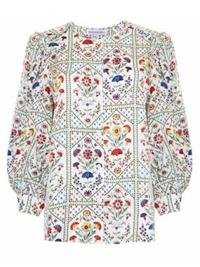 Hunter Bell Finley Blouse Cream Trellis Size XS NWOT